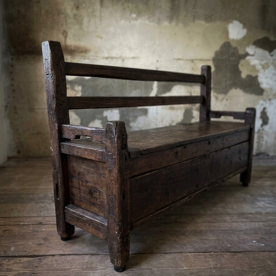Vintage wooden bench