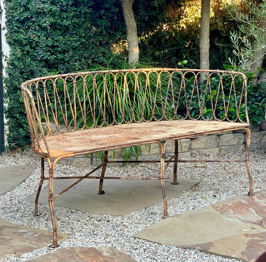 Painted Iron Bench