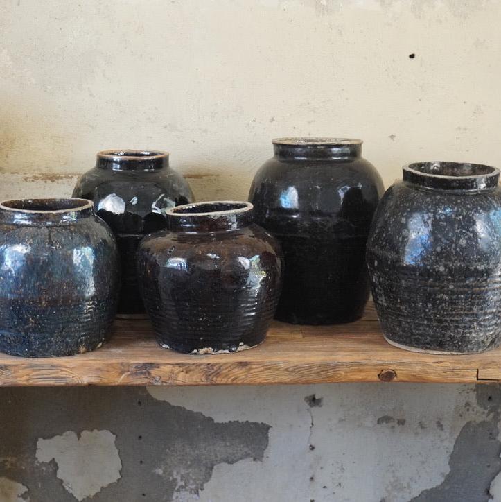 Vintage Shanxi Dark Glazed Pot