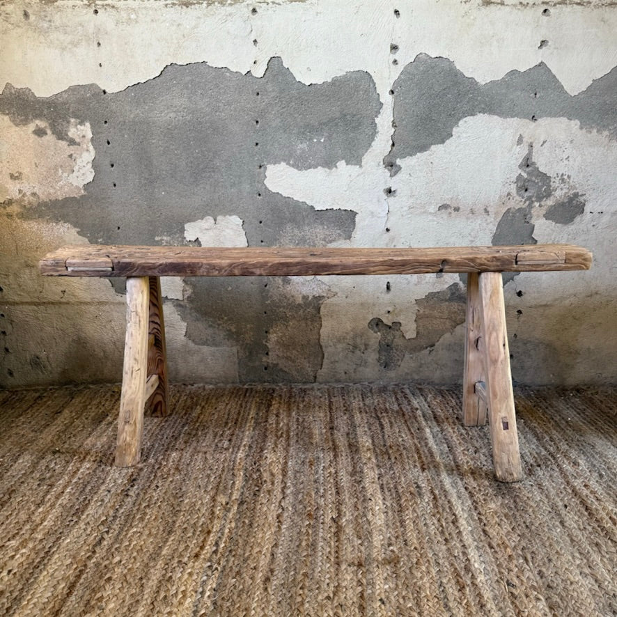 Elm Schoolhouse Bench