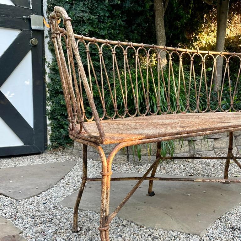 Painted Iron Bench