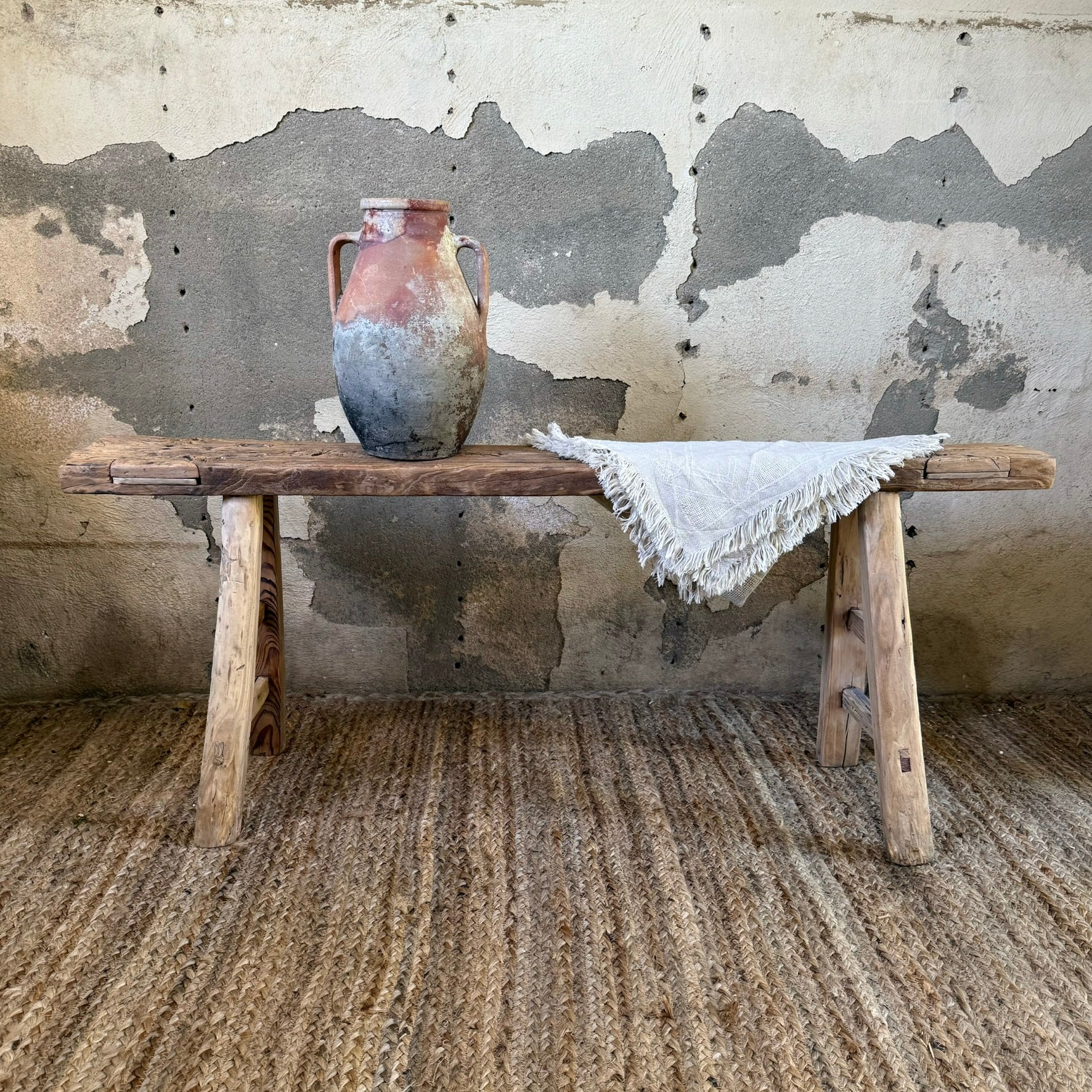 Elm Schoolhouse Bench