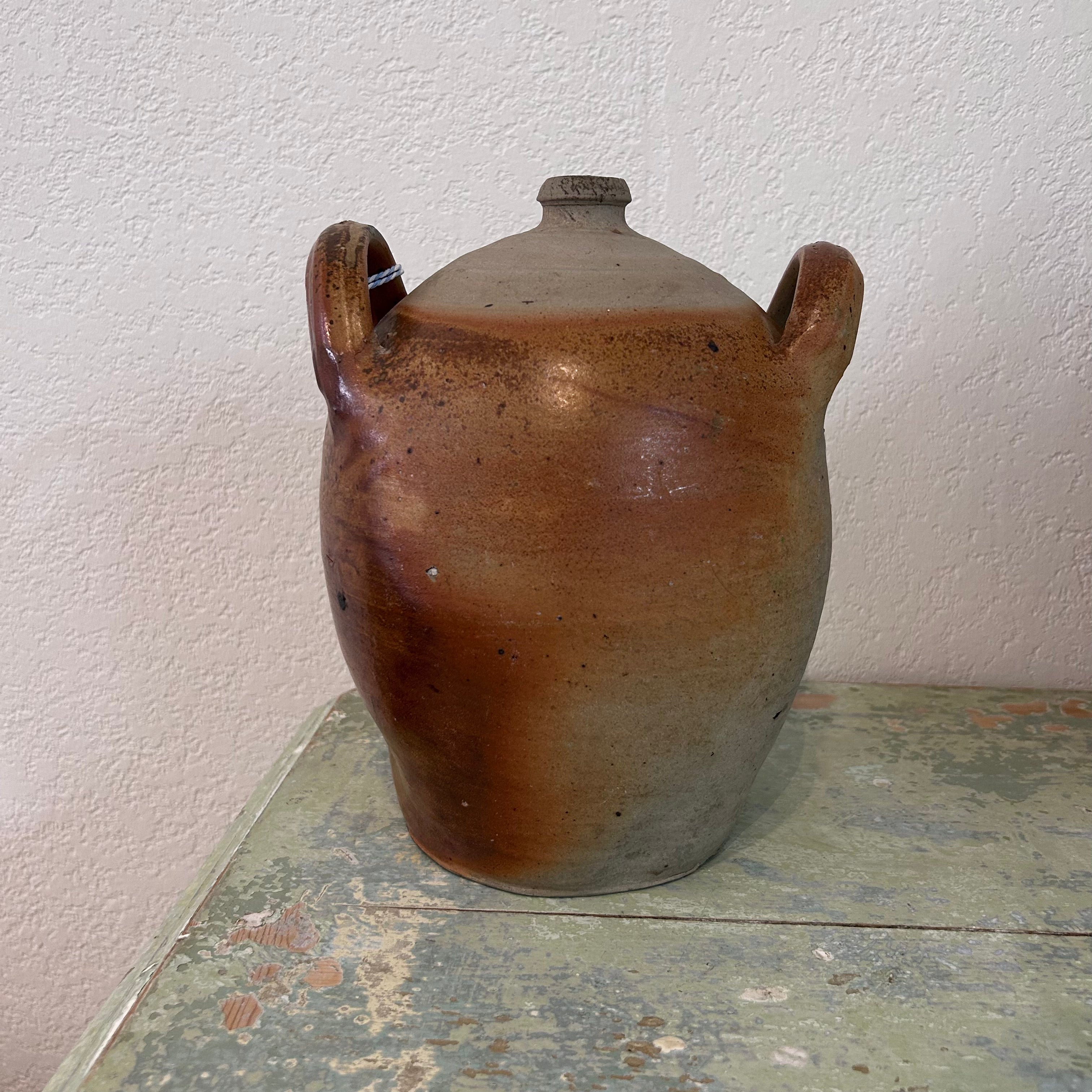 Vintage French Pottery 2 Handle