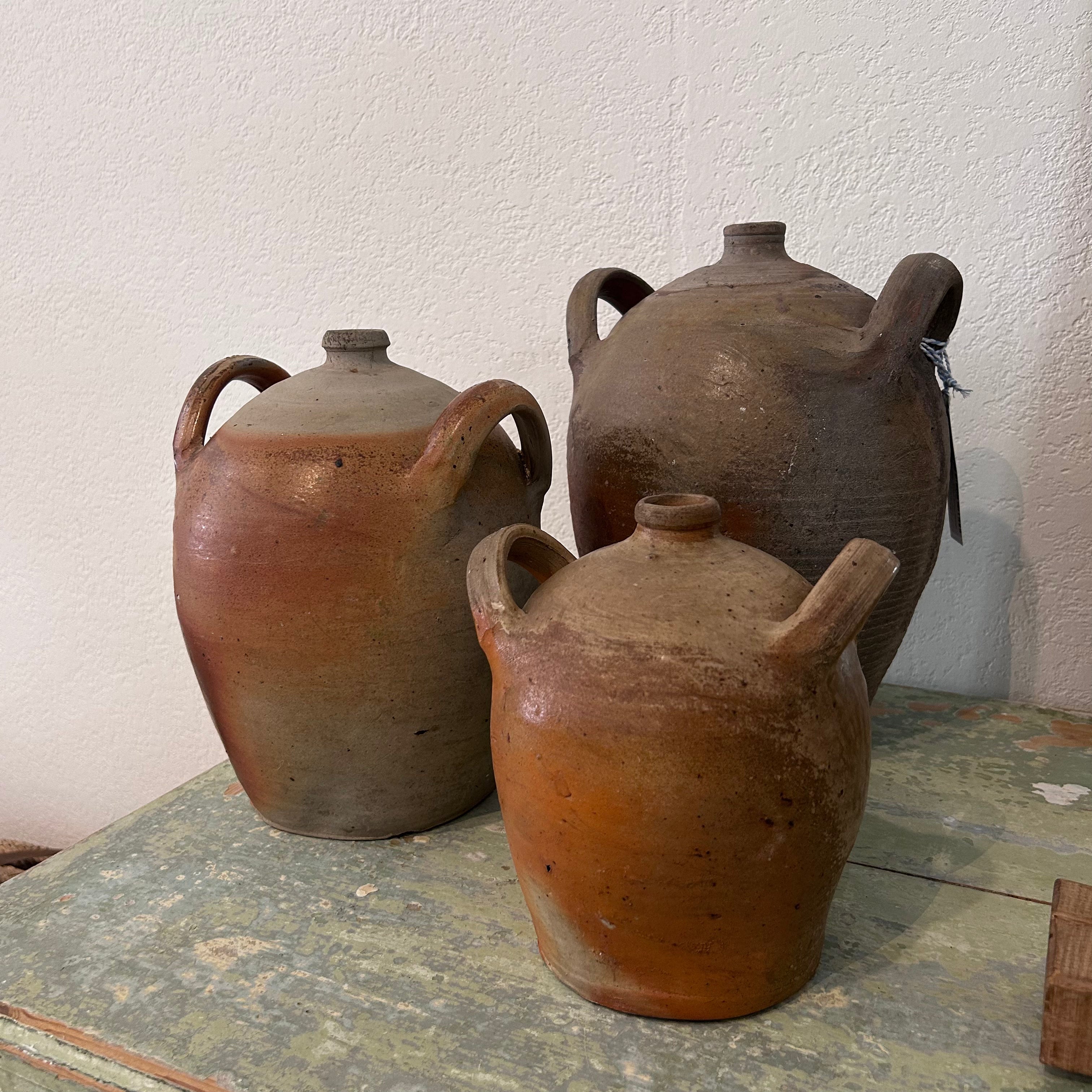 Vintage French Pottery 2 Handle